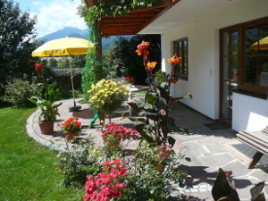 Südterrasse, Ferienwohnung Landhaus Heinrich in Ruhpolding