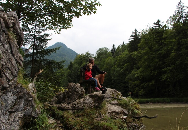 Auf der Bank am Taubensee in Ruhpolding