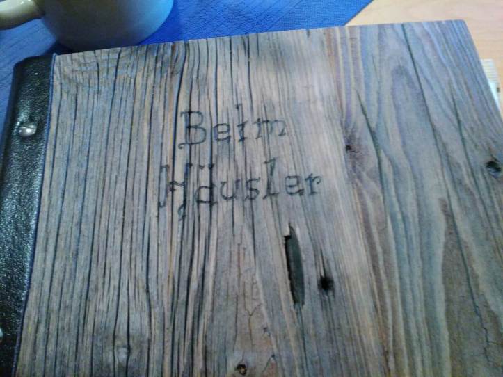 Speisekarte vom Wirtshaus "Beim Häusler" in Ruhpolding